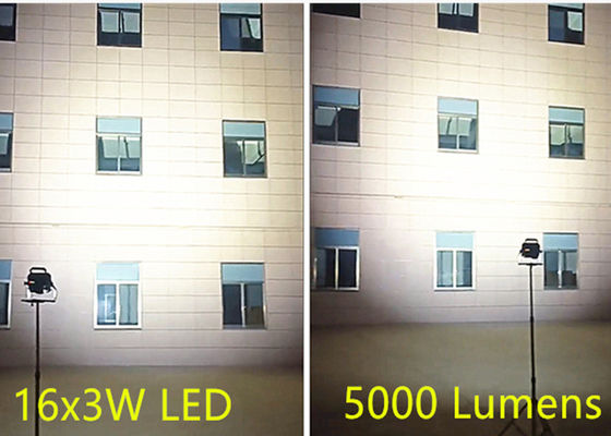5000 Lumens Wiederaufladbare 18V Batteriebetriebene Arbeitsleuchten mit Metallständer