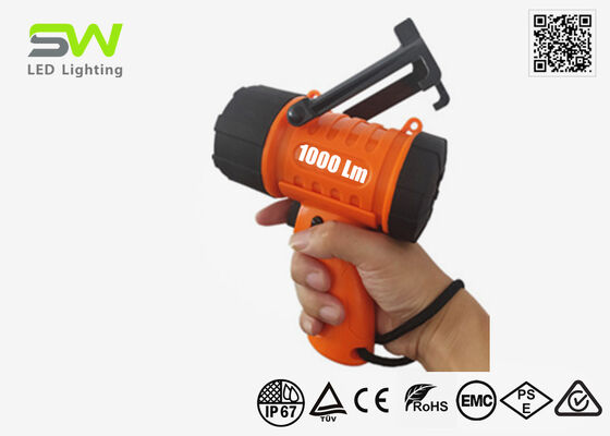 Kompakter, wiederaufladbarer, schwimmfähiger Marine-Suchscheinwerfer mit 1000 Lumen und Aufhängehaken