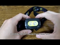 350 Lumens Hands-Free-Head Torch mit Fokusstrahl COB Hochwasserscheinwerfer Rot Warnleuchte